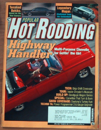 POPULAR HOT RODDING 2000 APR - CANNONBALL, HOT BUICKS/VETTES